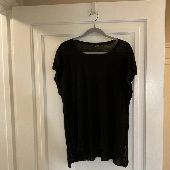 Eileen Fisher Black V-Neck Top sz small - Picture 1 of 4